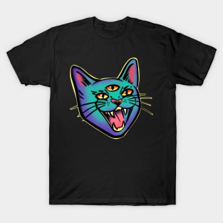 Demonic Cat Hissing T-Shirt